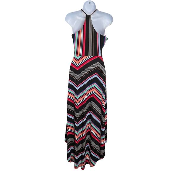 Candies‎ Women's Striped Halter Hi Low Maxi Dress Size S Summer Party Y2K Vibes - Picture 2 of 13